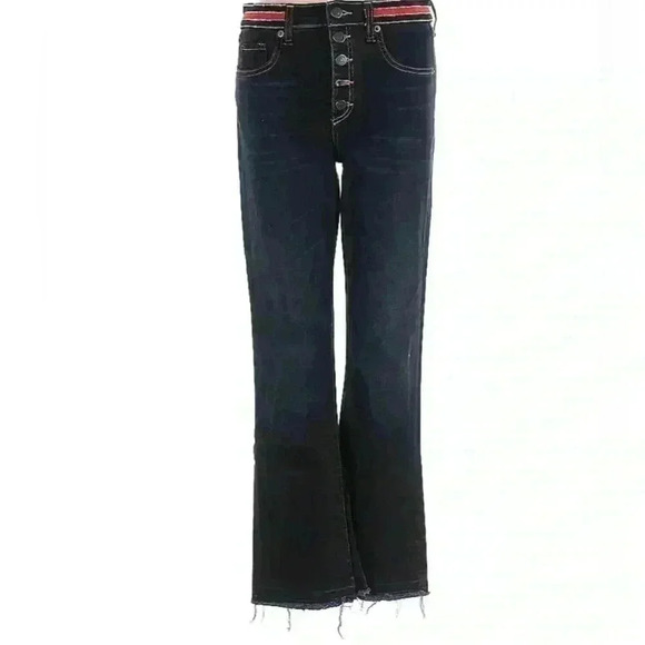 Veronica Beard Denim - Veronica beard jeans dark slate size 27 red stripe at top